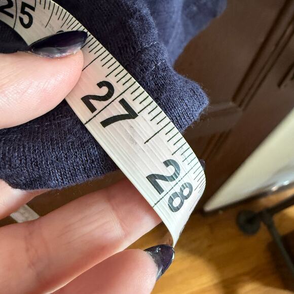 SLATE & STONE Men's navy Blue Linen Slub Chest Pocket Short Sleeve T Shirt Small - Picture 7 of 7